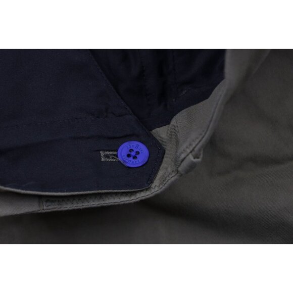 Kit & Ace Mens Size 32 Distressed Flat Front Above Knee Tech Chino Shorts Olive - Picture 8 of 13